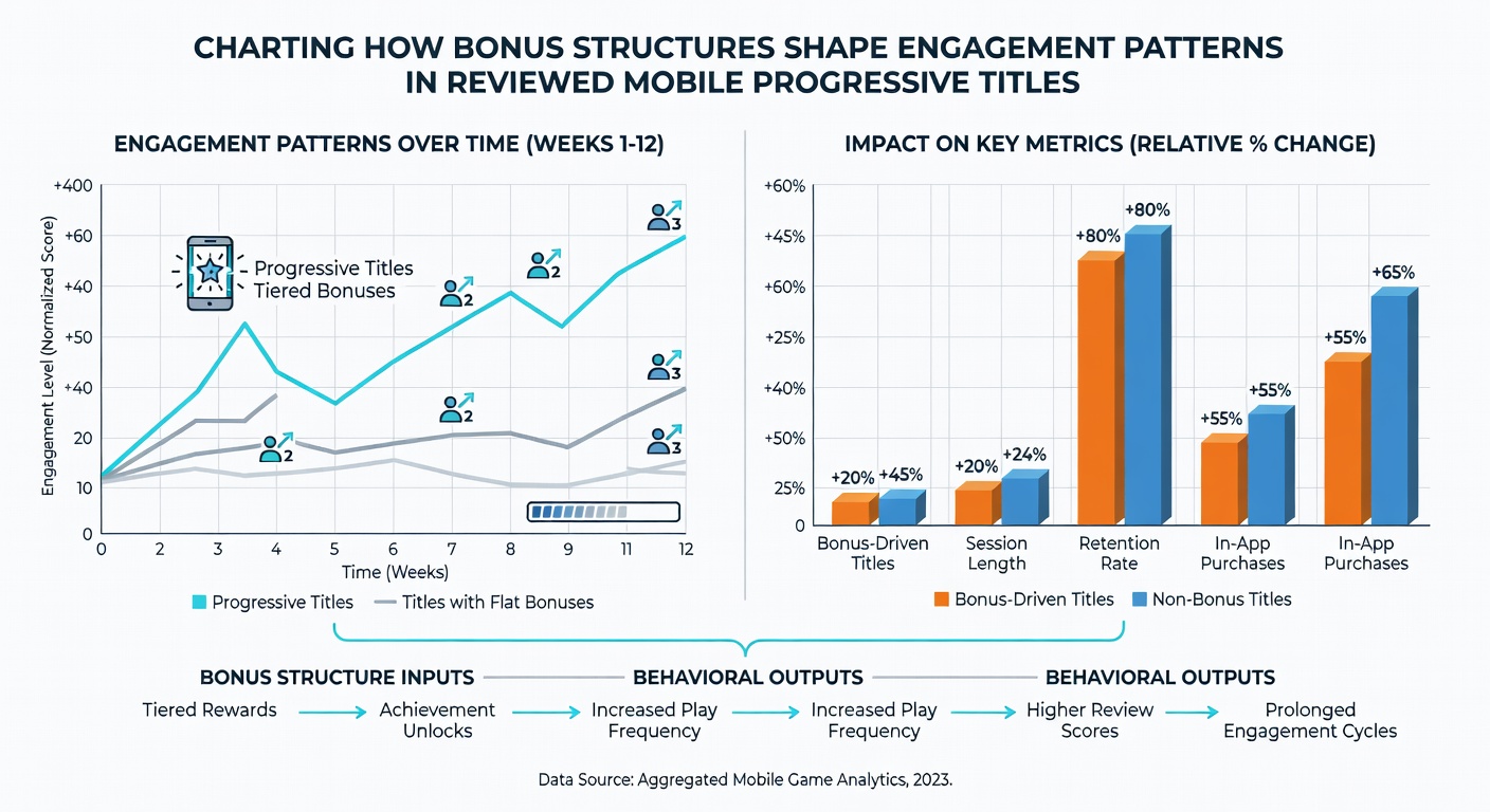 Graph illustrating engagement pattern shifts following bonus structure adjustments in progressive mobile slots