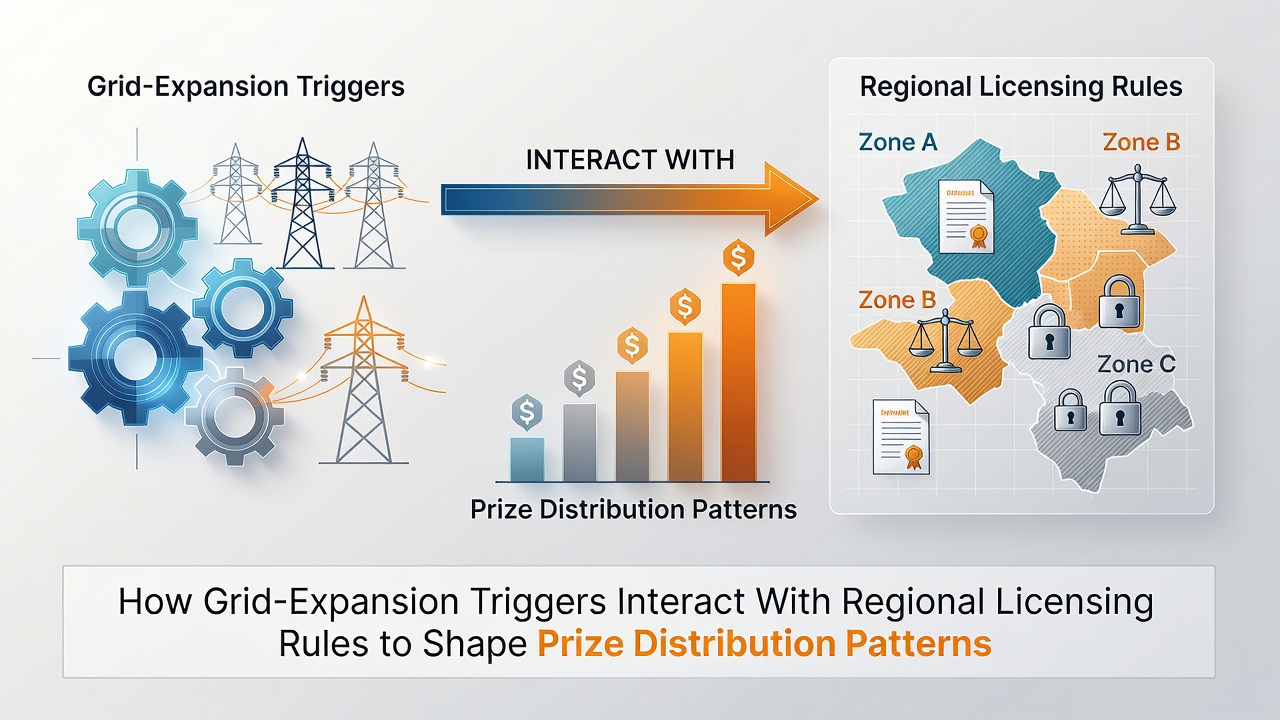 Chart illustrating prize distribution shifts before and after grid expansion events under different licensing regimes
