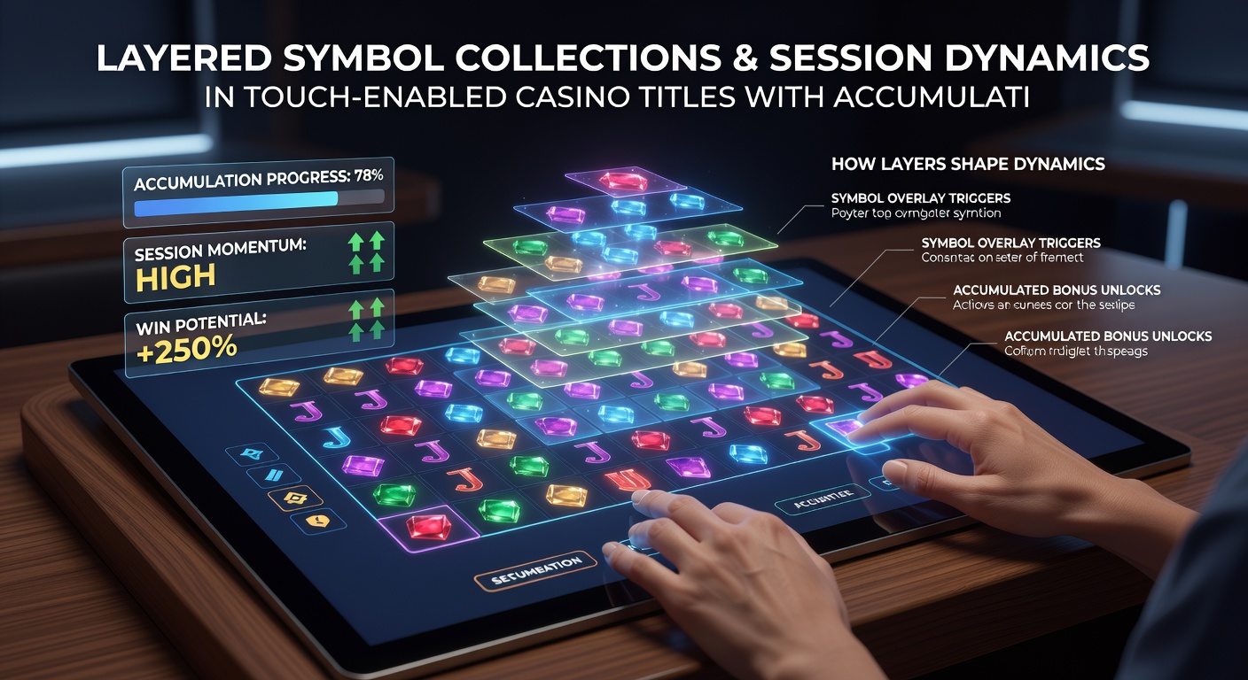 Close-up view of reward accumulation meter linked to stacked symbol layers on a casino slot display