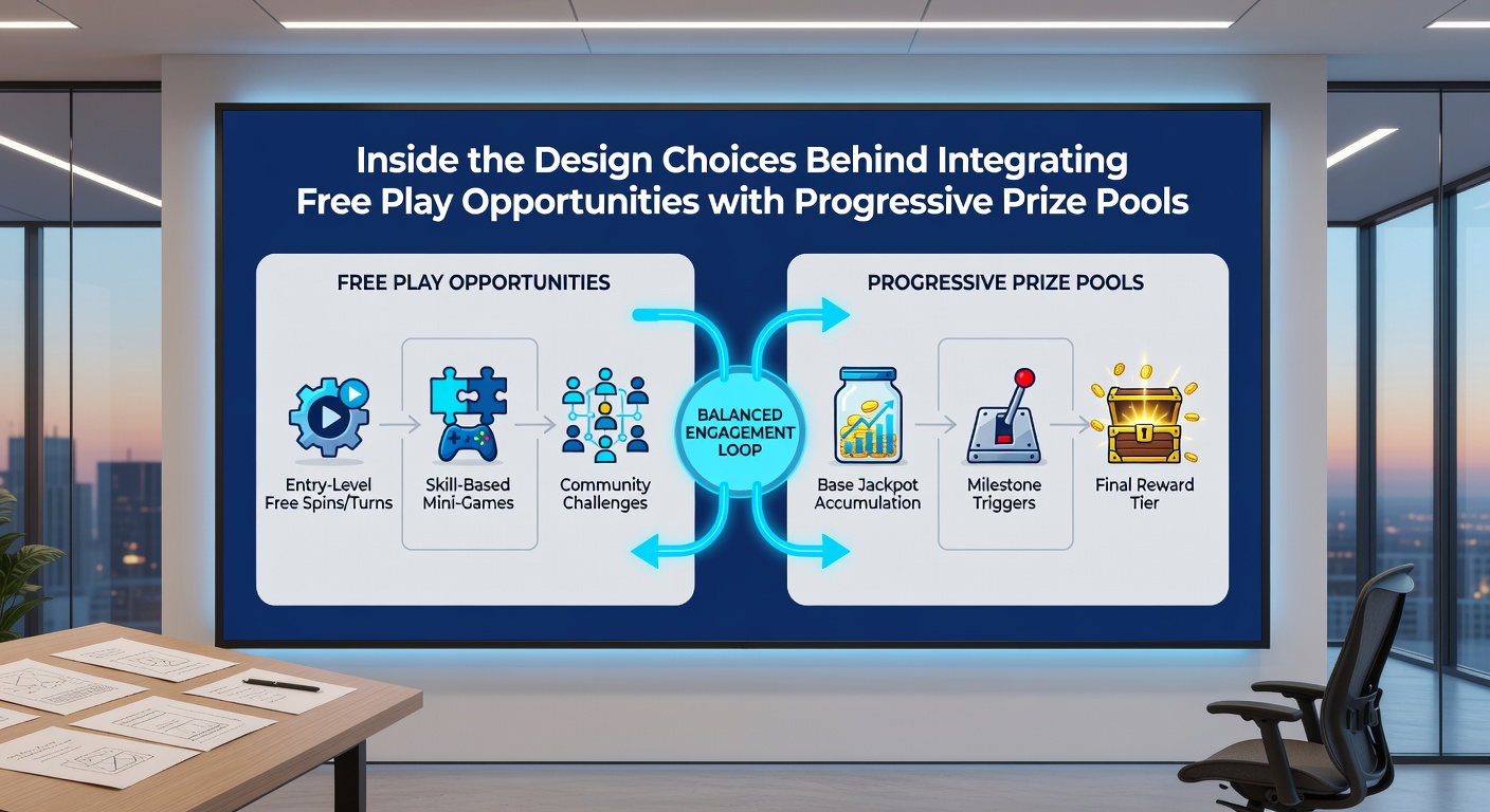 Developer workstation displaying code and analytics dashboards for slot game progressive systems with free play toggles highlighted