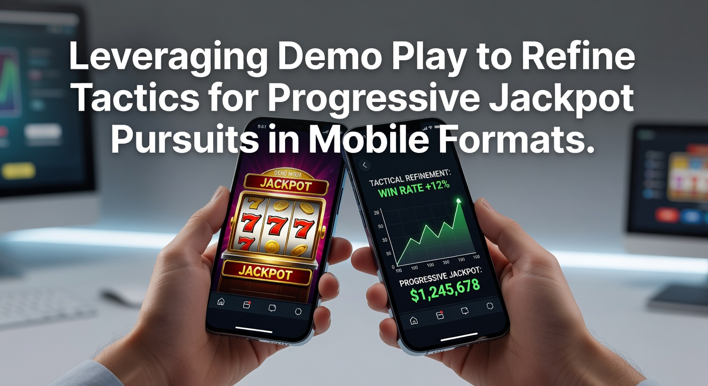 Mobile player reviewing demo mode interface for progressive slot game